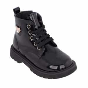 Alternative view of Ricco Mondo Παιδικά Μποτάκια Minnie Mouse Δερμάτινα Μαύρα