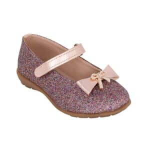 Alternative view of Ricco Mondo Παιδικές Μπαλαρίνες με Velcro Ροζ Glitter