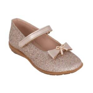 Alternative view of Ricco Mondo Παιδικές Μπαλαρίνες με Velcro Χρυσό Glitter